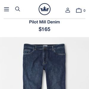 Peter Millar mens jeans. NWT. Indigo. Style: ME0B95FB